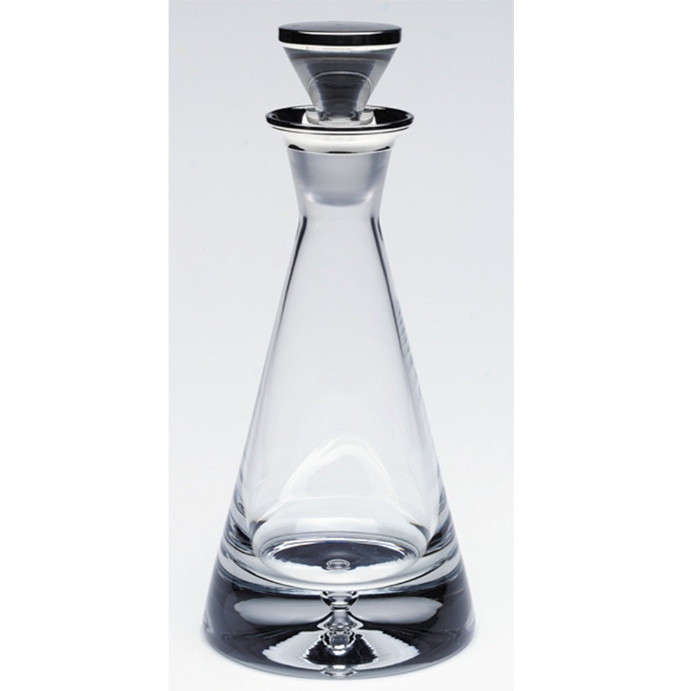 Sterling Silver and Crystal Pyramid Decanter