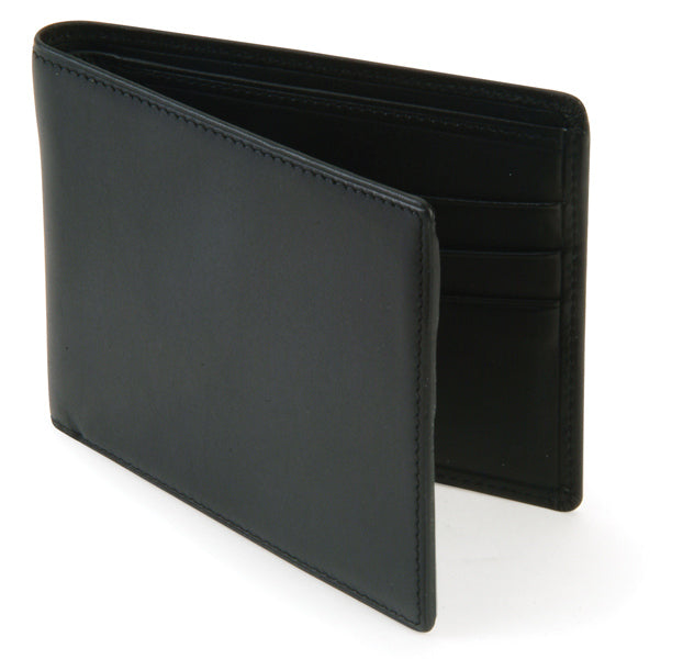 Black Leather Bifold Wallet