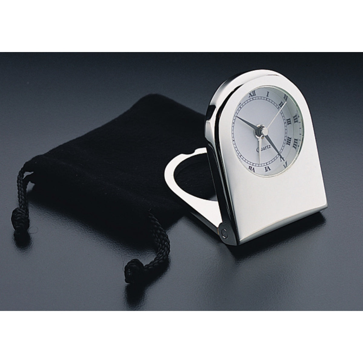 Silver Plated Travel Alarm Clock
