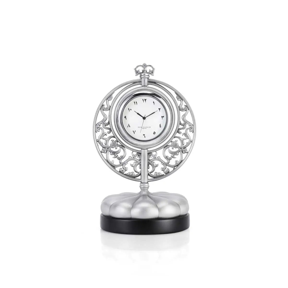 Pewter Tariq Desk Clock