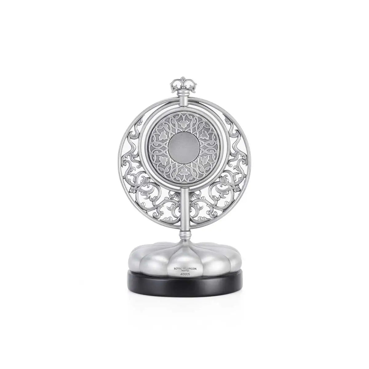 Pewter Tariq Desk Clock