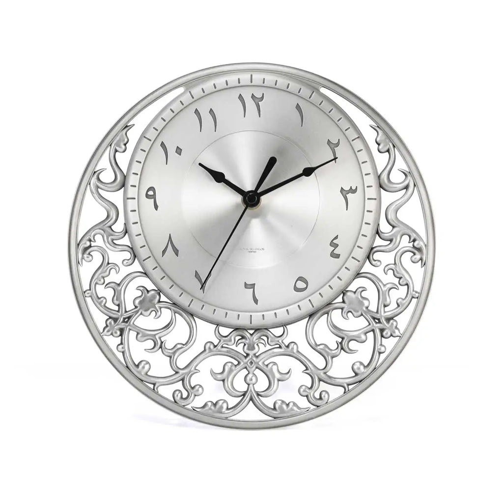 Pewter Tariq Wall Clock