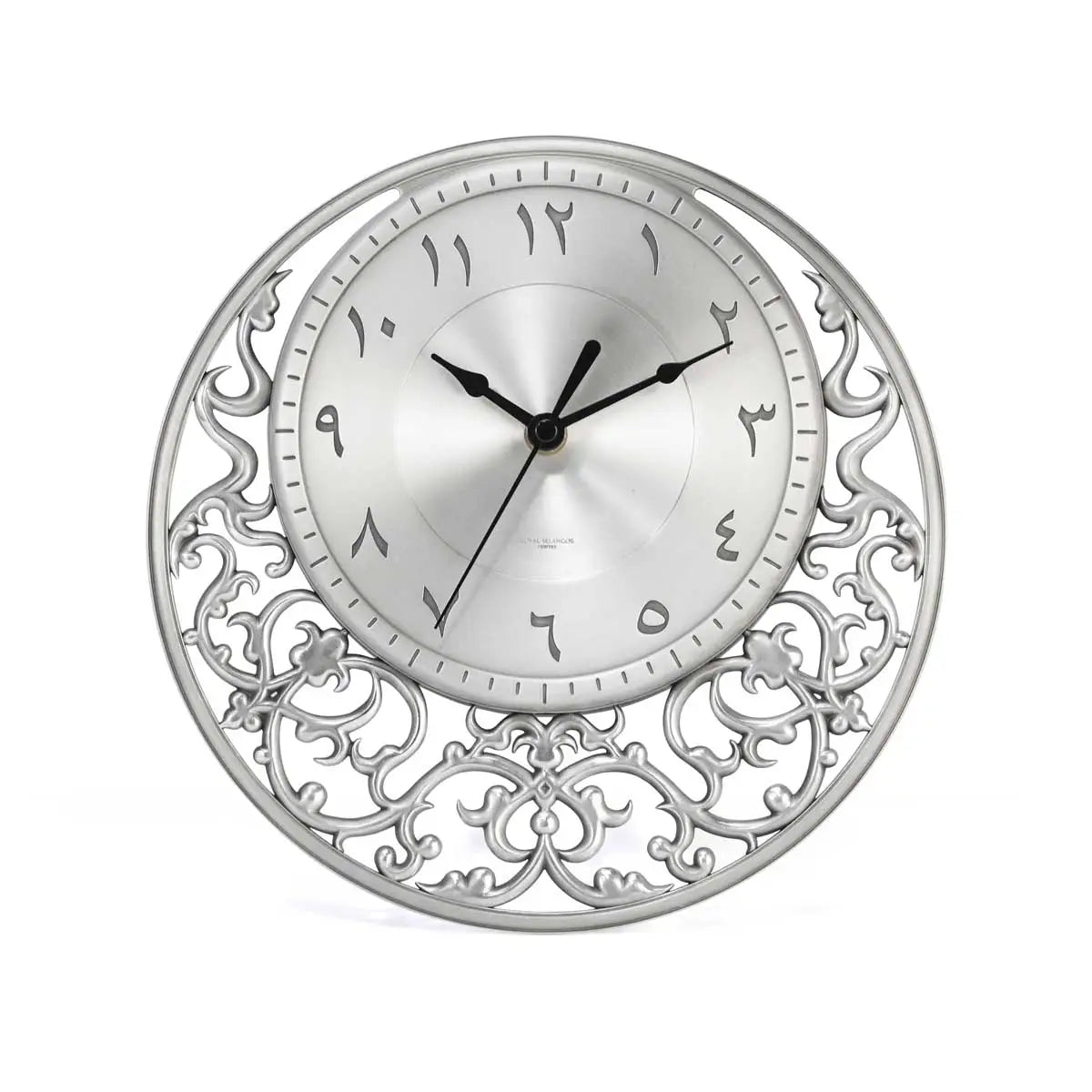 Pewter Tariq Wall Clock