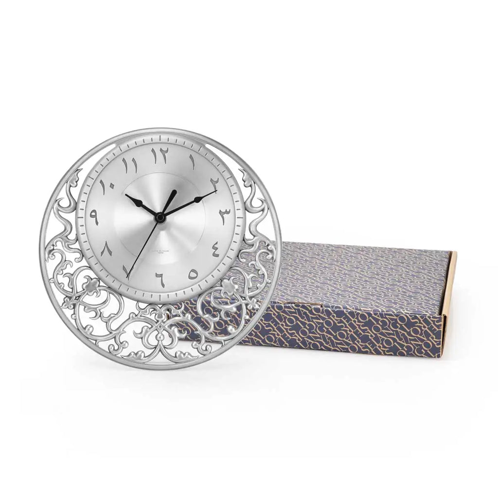 Pewter Tariq Wall Clock