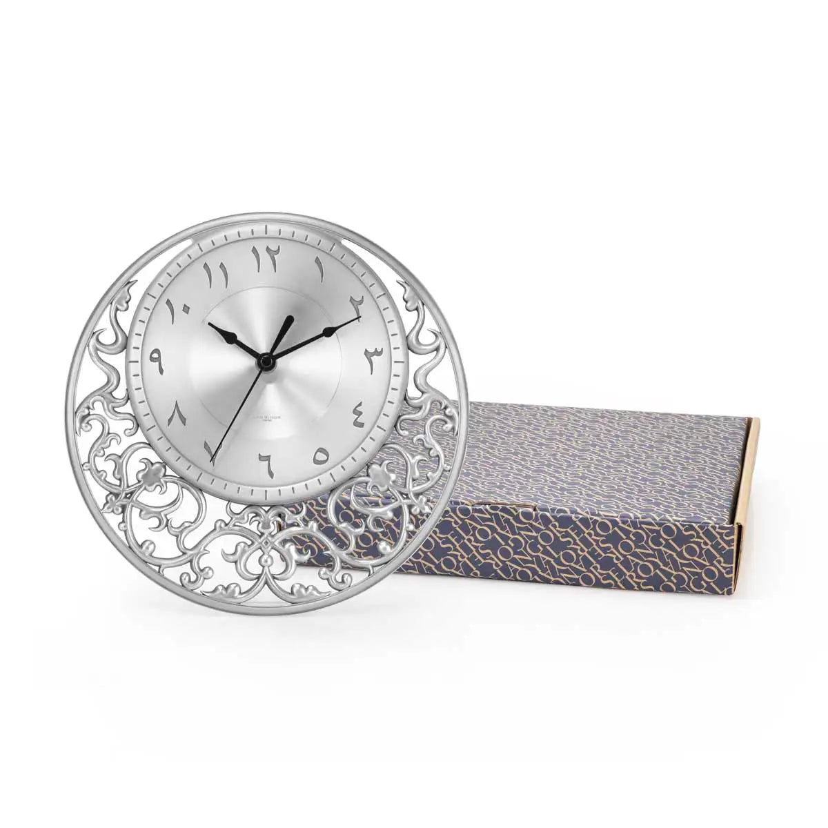 Pewter Tariq Wall Clock