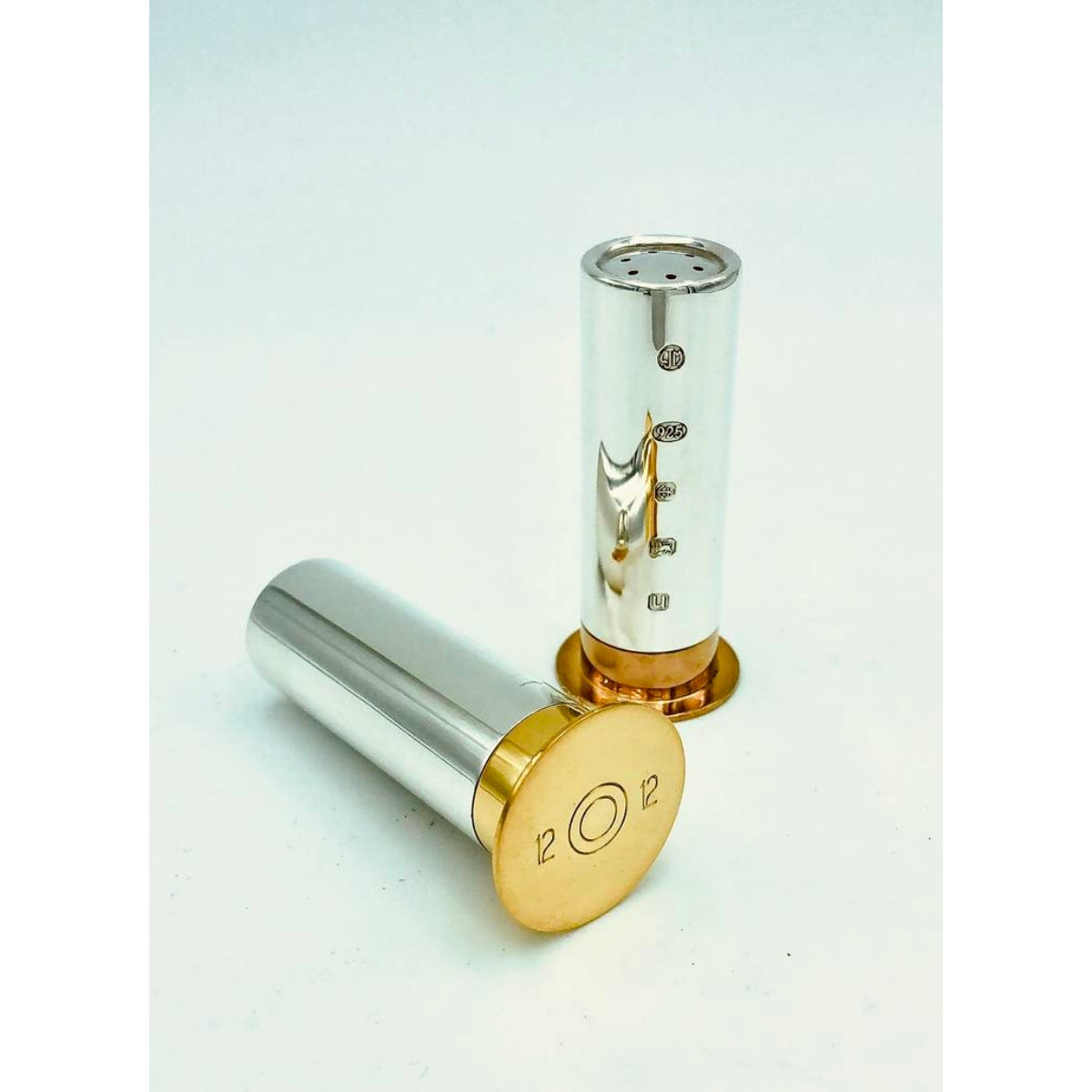 Sterling Silver Shotgun Cartridge Salt and Pepper Set