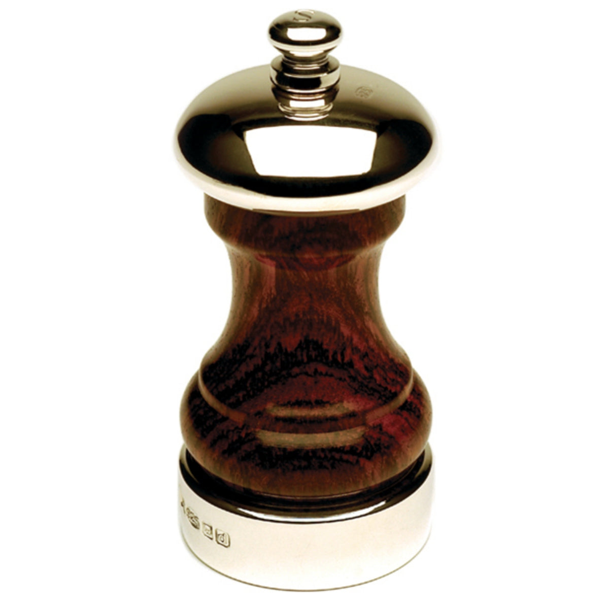 Rosewood Capstan Salt Mill with Silver Cap & Bottom