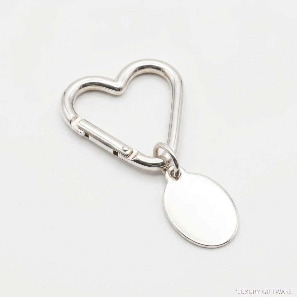 Sterling Silver Big Heart Keyring