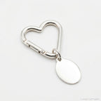 Sterling Silver Big Heart Keyring