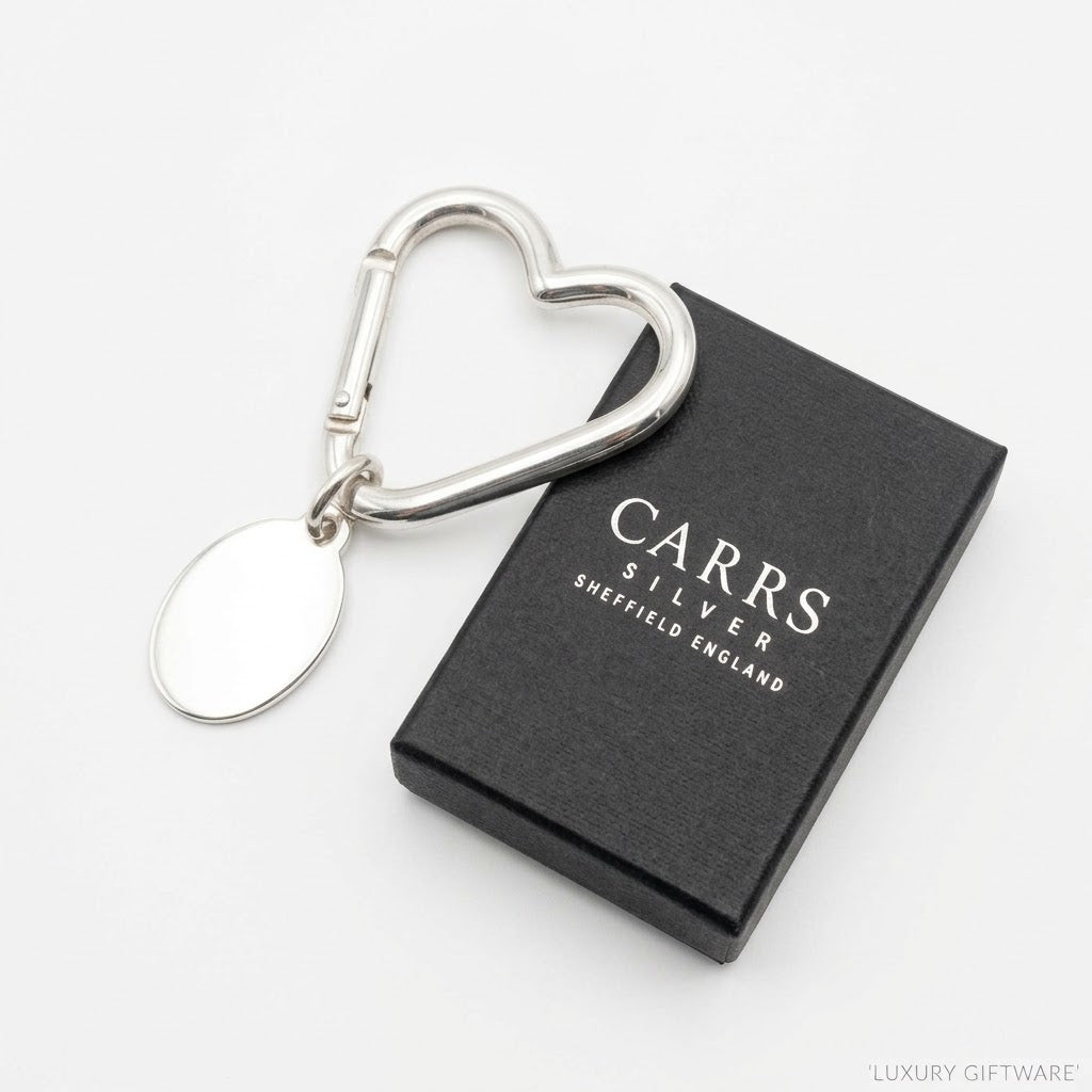 Sterling Silver Big Heart Keyring