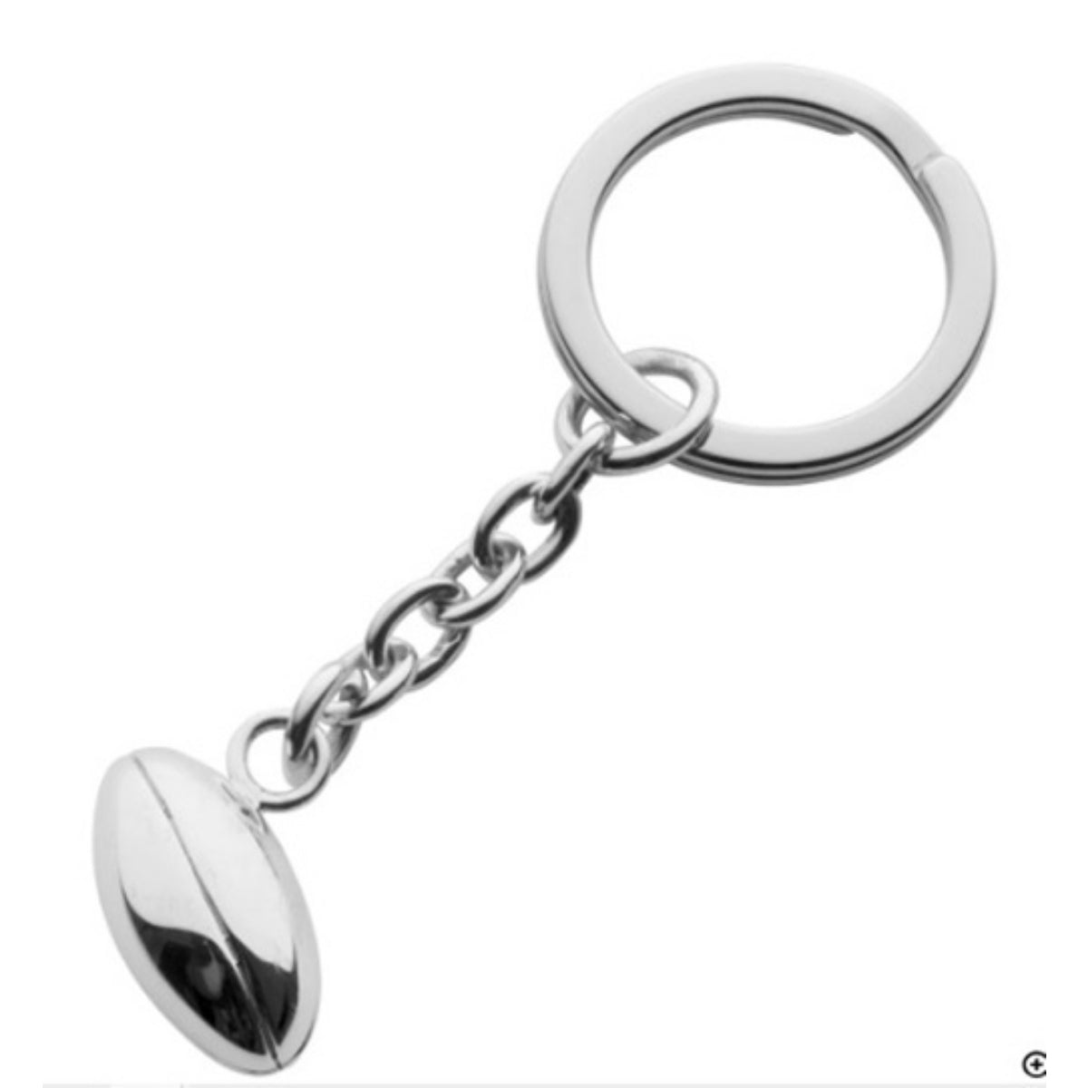 Key Ring Rugby Ball Rugby ball keyring – Silver Direct