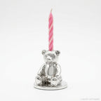 Sterling Silver Teddy Bear Candle Holder