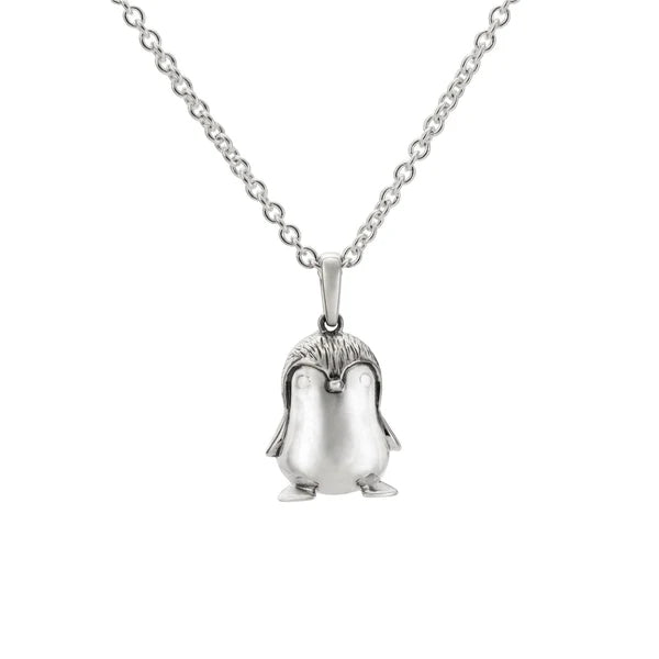 Sterling Silver Penguin Pendant With Chain