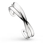 Sterling Silver Serenity Grande Crossover Cuff Bangle