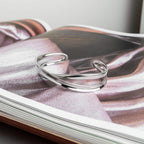 Sterling Silver Serenity Grande Crossover Cuff Bangle