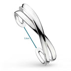 Sterling Silver Serenity Grande Crossover Cuff Bangle