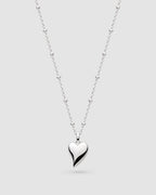 Desire Kiss Midi Heart Ball Chain Necklace
