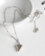 Desire Kiss Midi Heart Ball Chain Necklace
