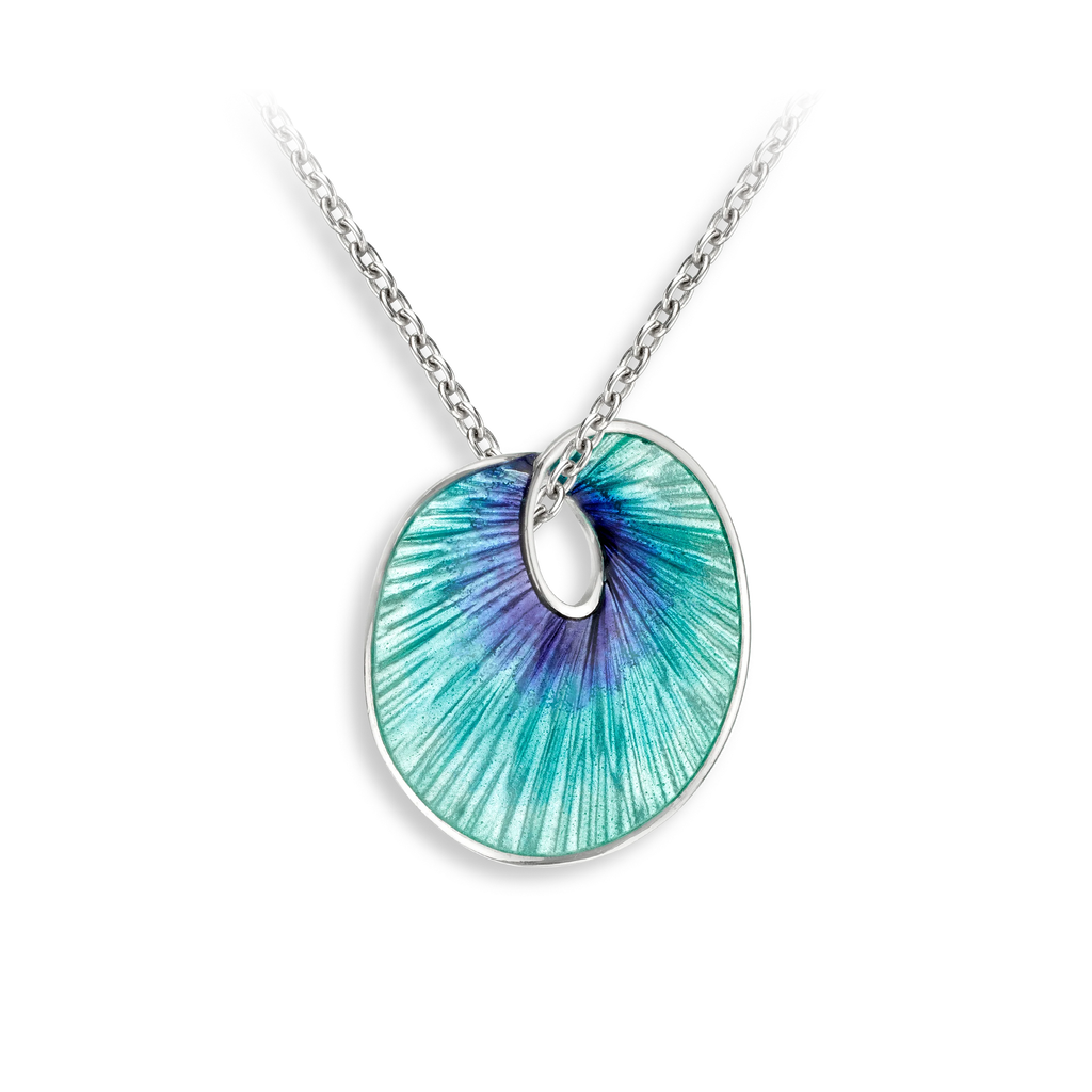 Turquoise round twist necklace
