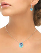 Turquoise round twist necklace