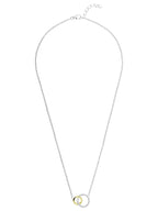 Two-tone interlinking circles necklace