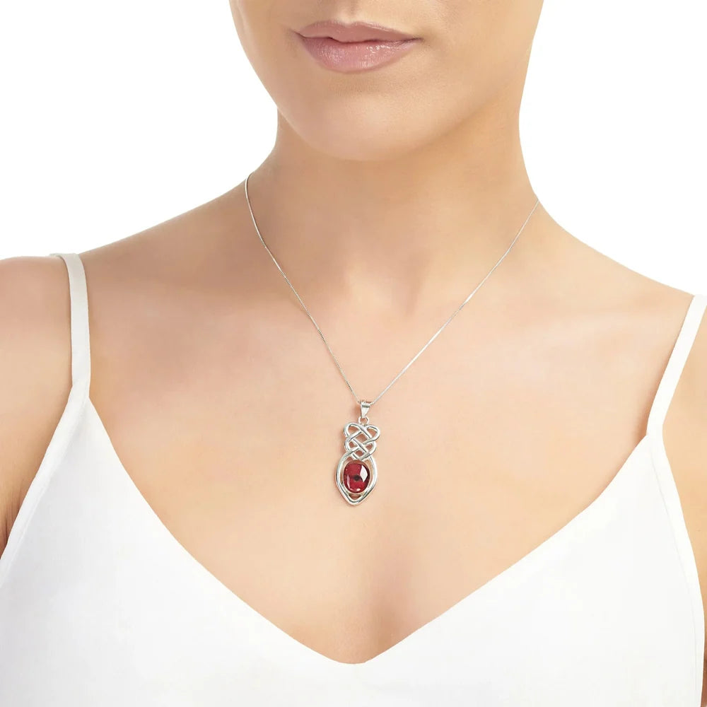Poppy Celtic Pendant Necklace