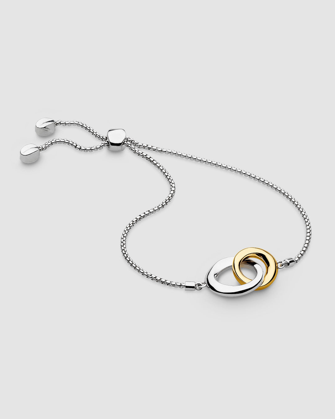 Bevel Cirque Link Golden Toggle Bracelet