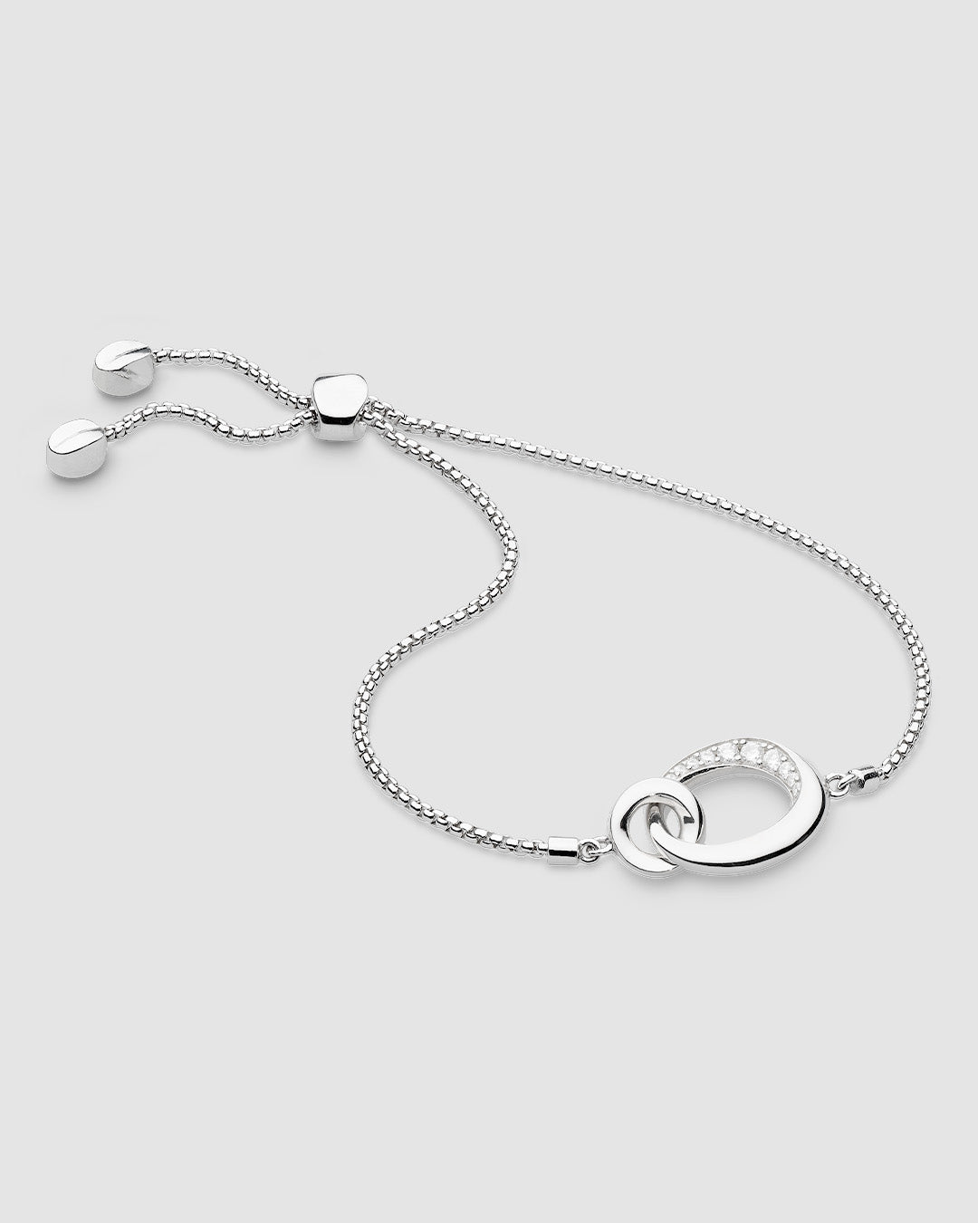 Bevel Cirque Link Pavé Toggle Bracelet