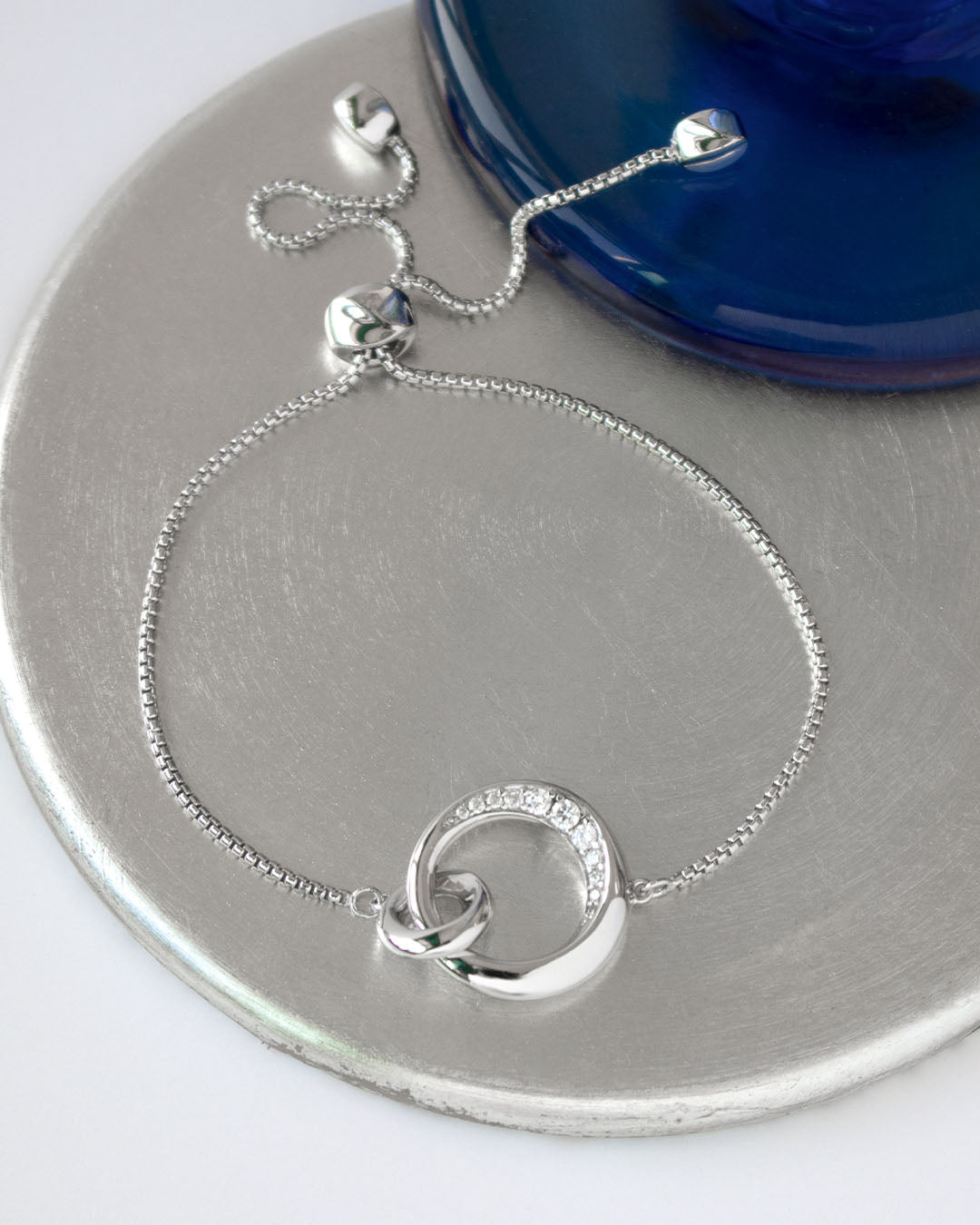 Bevel Cirque Link Pavé Toggle Bracelet