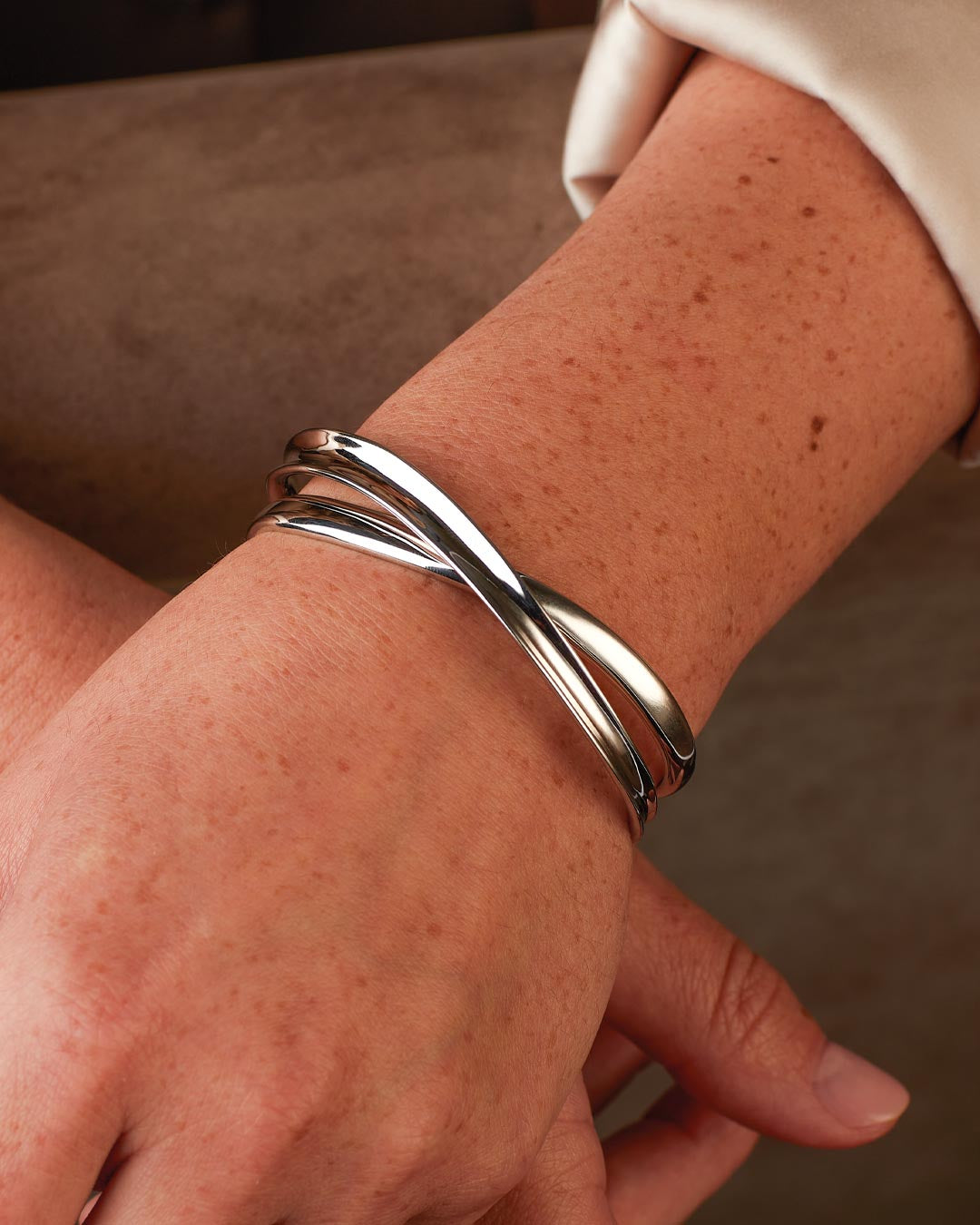 Serenity Grande Crossover Cuff Bangle