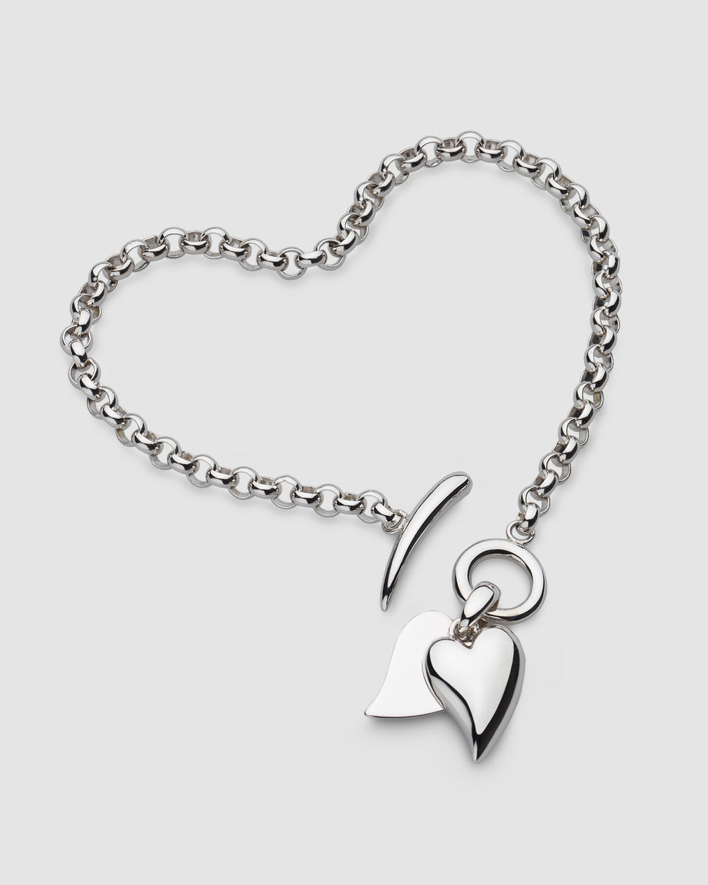 Desire Love Duet Heart T-Bar Bracelet