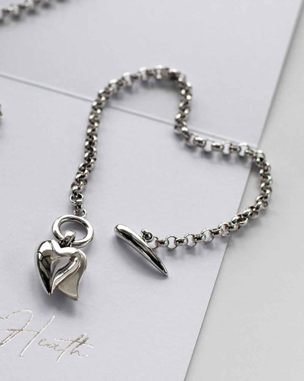 Desire Love Duet Heart T-Bar Bracelet