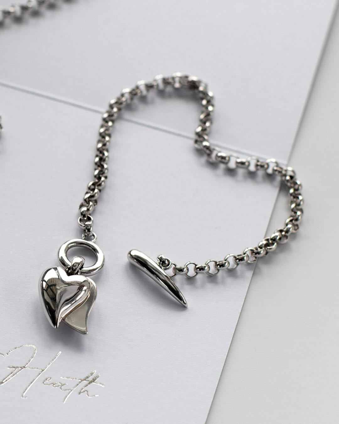 Desire Love Duet Heart T-Bar Bracelet