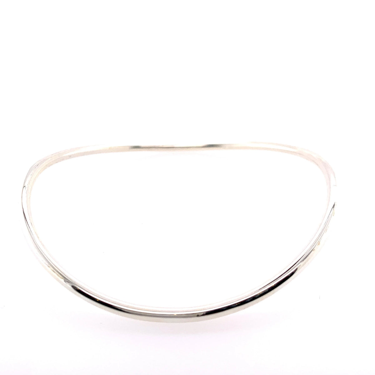 Plain round curved bangle
