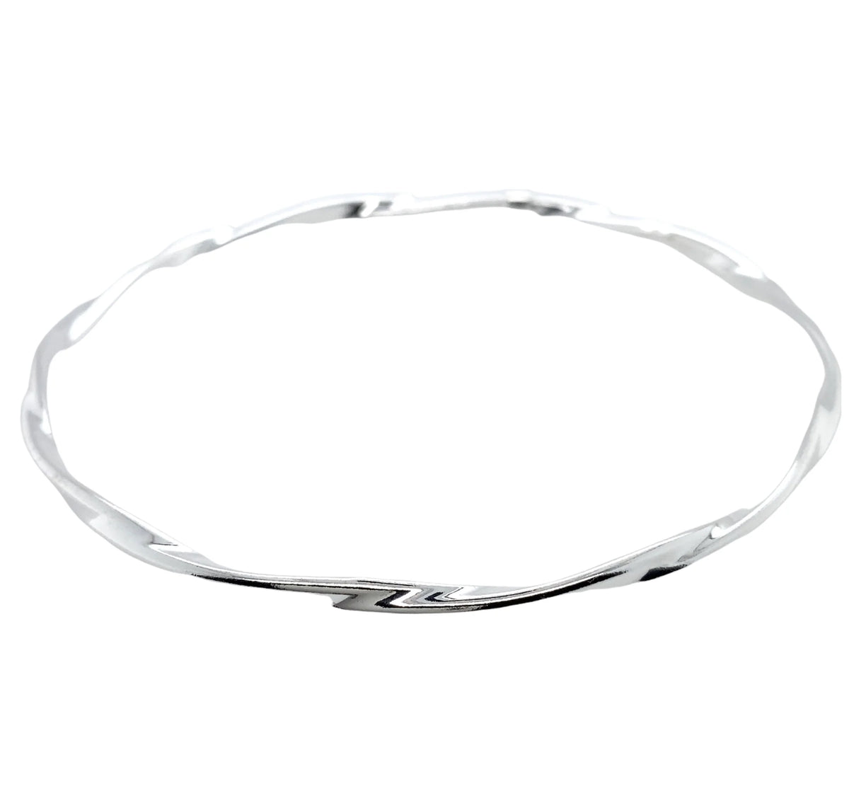 Delicate twist slim bangle