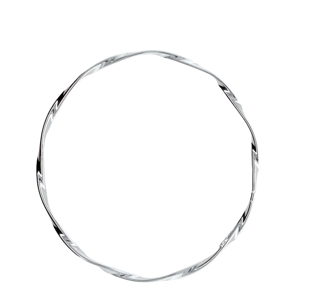 Delicate twist slim bangle