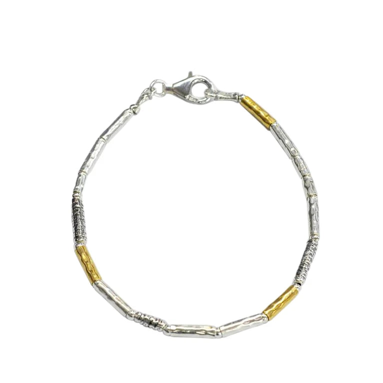 Two colour tube bracelet