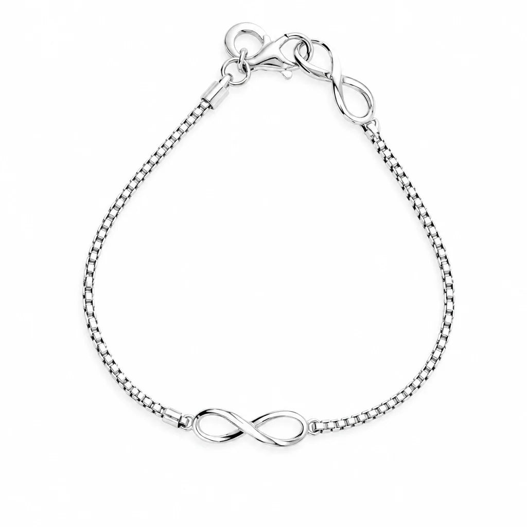 Silver infinity bracelet