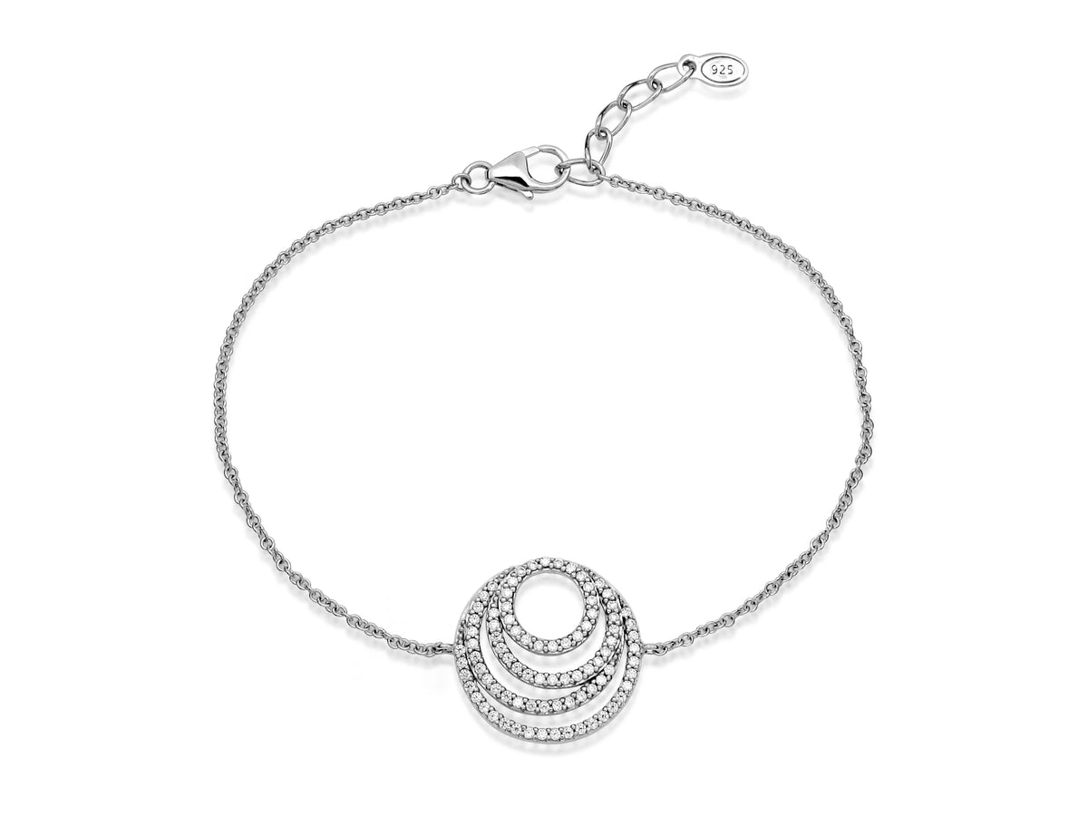 Glitzy CZ circle bracelet