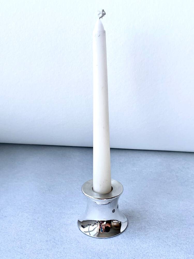 L J Millington Sterling Silver Maverick Candlestick
