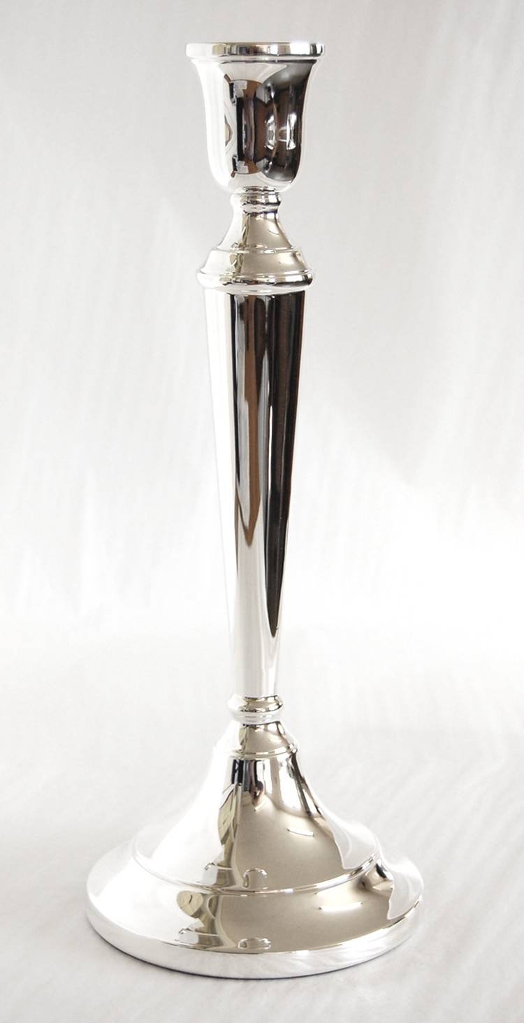 L J Millington Sterling Silver Presentation Candlestick 10 inch