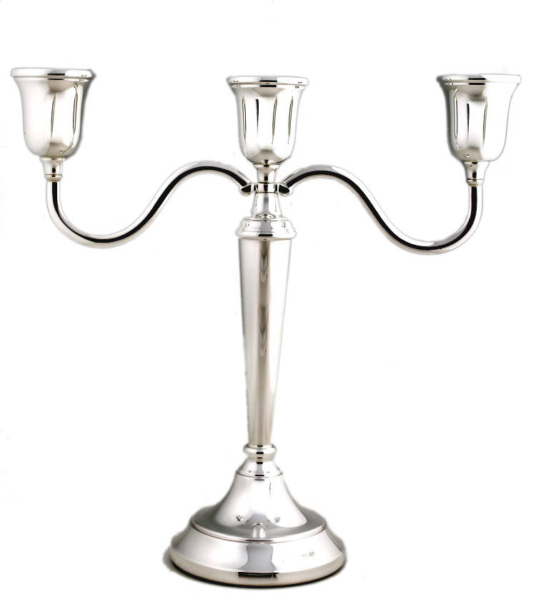 8.5 inch L J Millington Sterling Silver 3-Light Candelabra