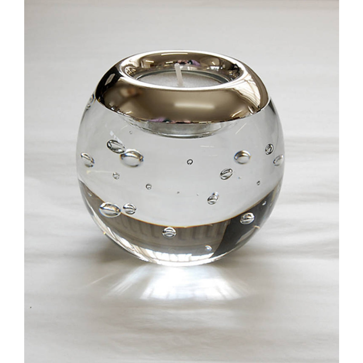 Bubble pattern glass tealight