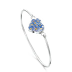 Forget-Me-Not Heart Bangle