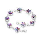 Purple Haze Round Charm Bracelet