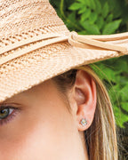 Blossom Wood Rose Stud Earrings