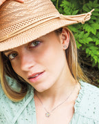 Blossom Wood Rose Stud Earrings