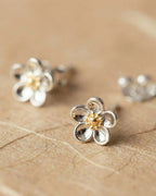 Blossom Wood Rose Stud Earrings
