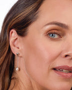 Coast Pebble Pearl Chain Stud Drop Earrings