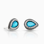 Teardrop opalite stud earrings